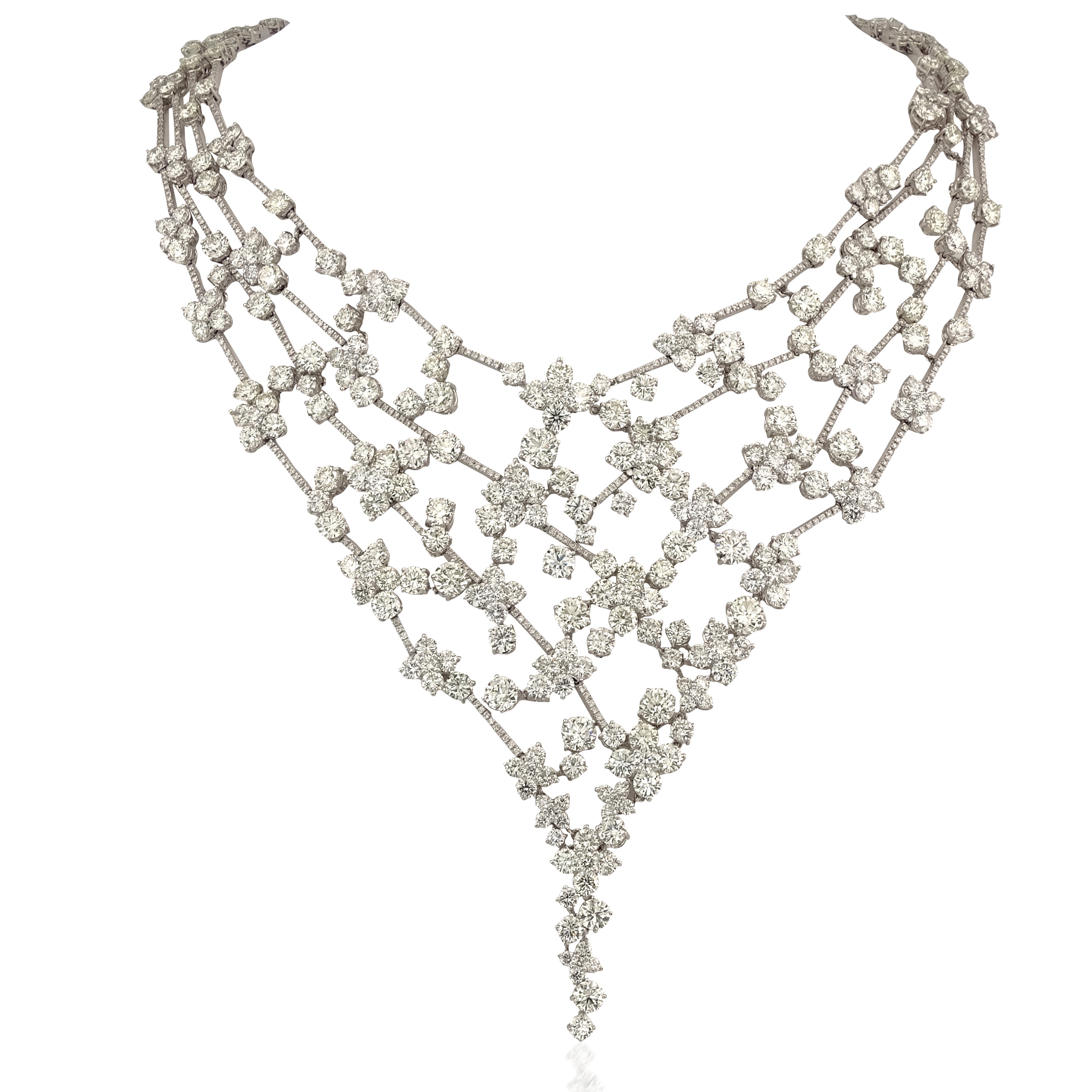 61,94 Ct. Diamond Design Necklace